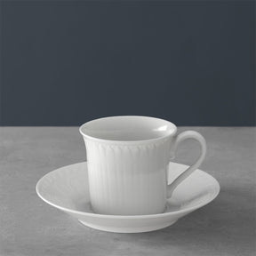 Set tazza tè Cellini Villeroy & Boch in porcellana bianca con rilievi 200ml
