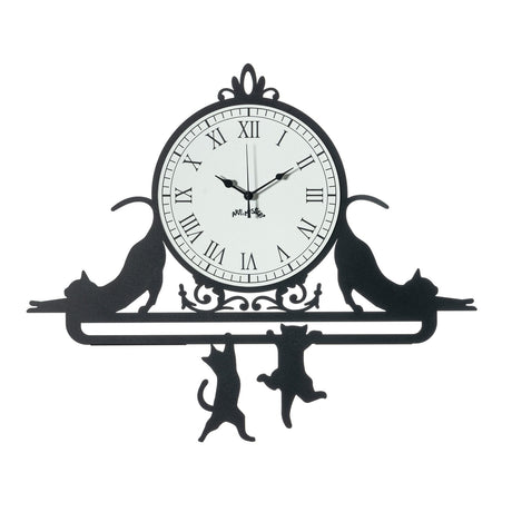 Orologio da parete Cattitude Arti e Mestieri in ferro nero 40 cm