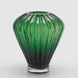 Vaso Diamante EDG in vetro verde smeraldo sfaccettato 35x30 cm