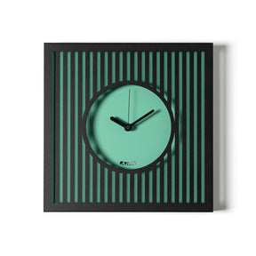 Orologio da parete Tiffany Arti e Mestieri in ferro nero e verde acqua