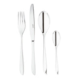 Set posate Leaf Sambonet in acciaio inox 24 pezzi design sinuoso