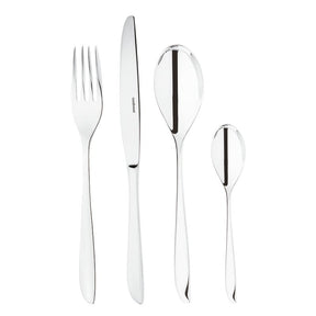 Set posate Leaf Sambonet in acciaio inox 24 pezzi design sinuoso
