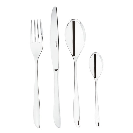 Set posate Leaf Sambonet in acciaio inox 24 pezzi design sinuoso