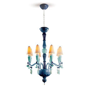 Lampada a sospensione Ivy e Seed Lladrò in porcellana 123x70 cm
