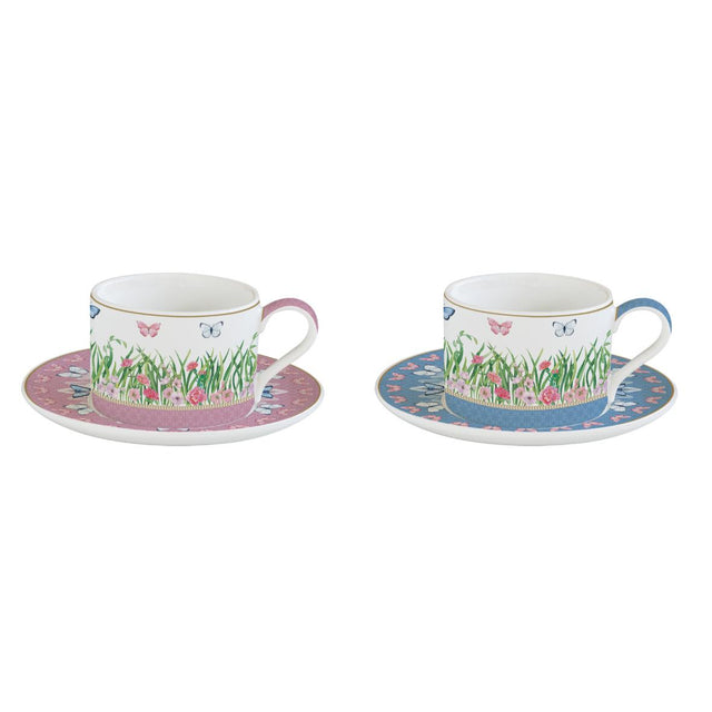 Set 2 tazze tè Spring Parade Easy Life in porcellana decoro floreale 240 ml