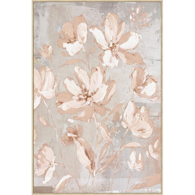 Quadro dipinto a mano Crown Bizzotto su tela con fiori colorati 82x122 cm