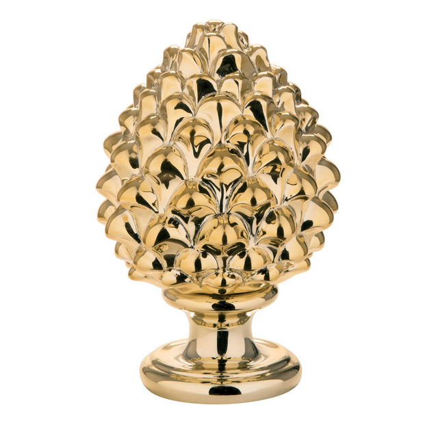 Pigna siciliana Bongelli Preziosi in marmorino color oro 12,5 cm