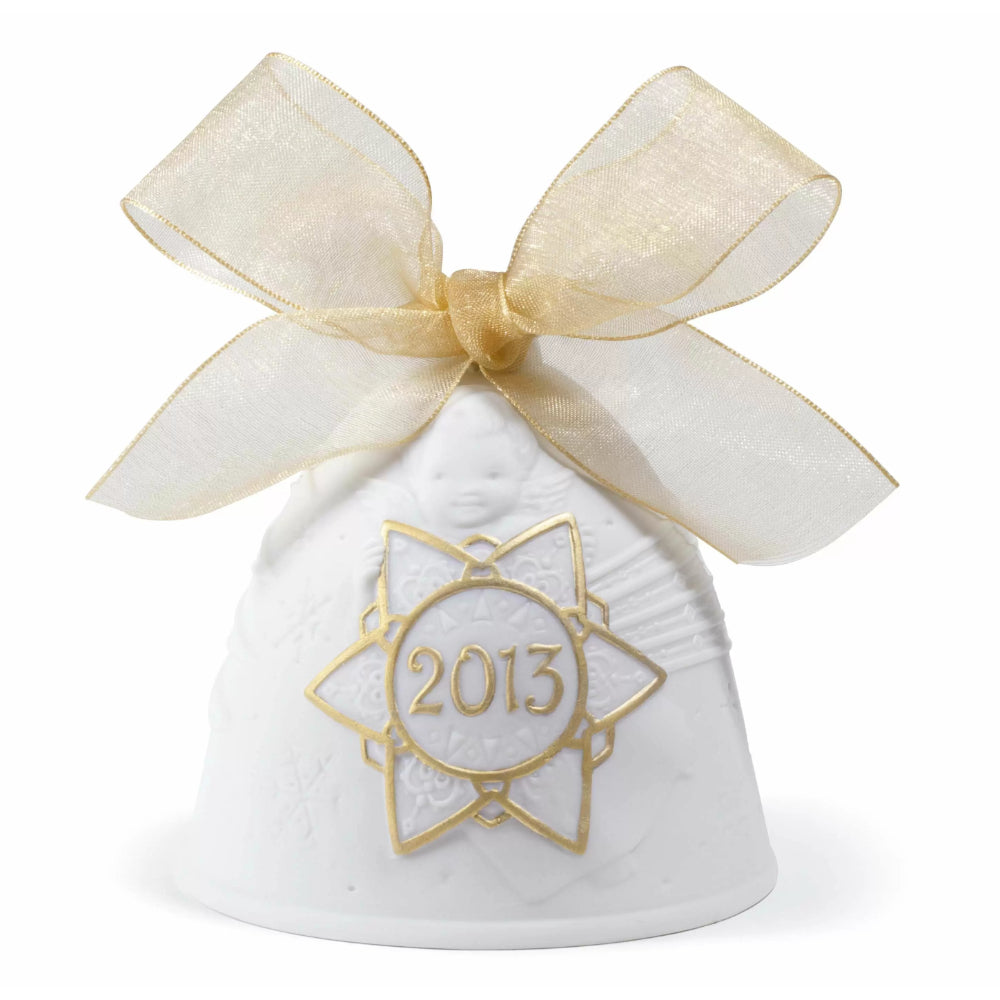 Campana di Natale Lladrò in porcellana decorata 8x8 cm