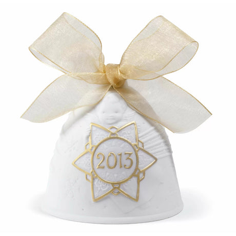 Campana di Natale Lladrò in porcellana decorata 8x8 cm
