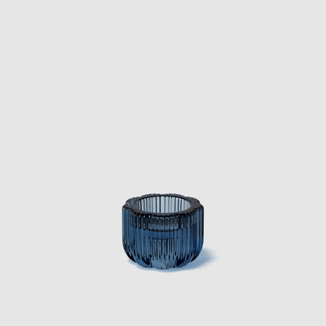 Portacandela a bugia Villeroy & Boch in vetro blu 6x4,5 cm