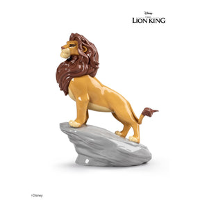 Statuetta Simba Lladrò in porcellana lucida decorata 23x19 cm