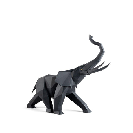 Scultura Elefante Origami Lladrò in porcellana opaca 43x52 cm
