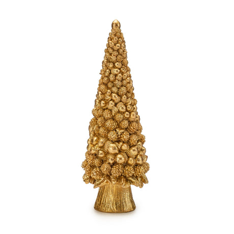 Albero di Natale Noel in poliresina color oro altezza 33,5 cm