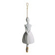 Ornamento Ballerina Lladrò in porcellana opaca con dettagli dorati 17x5 cm