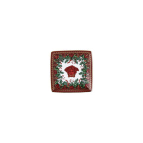 Ciotola Love Baroque Holiday Versace in porcellana decoro rosso 12x12 cm