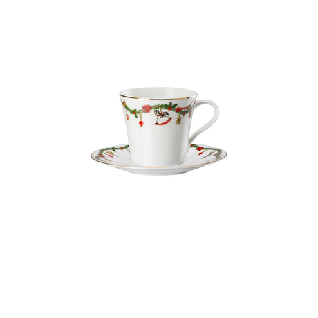 Tazza da tè con piattino Hutschenreuther in porcellana decorata 280ml