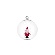 Pallina di Natale Ichendorf in vetro con decoro Babbo Natale 8 cm