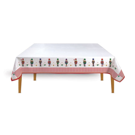 Tovaglia natalizia Easy Life in cotone con stampa Schiaccianoci 250x145 cm