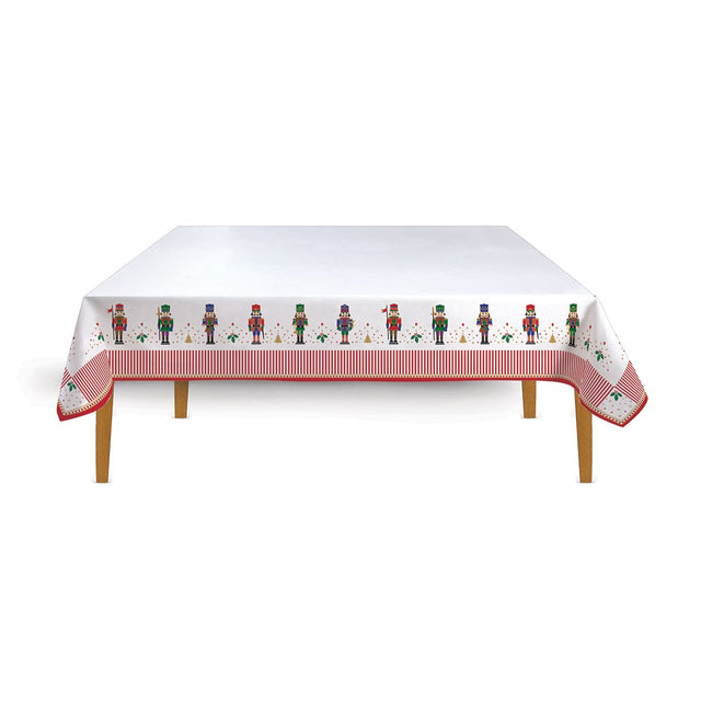 Tovaglia natalizia Easy Life in cotone con stampa Schiaccianoci 250x145 cm