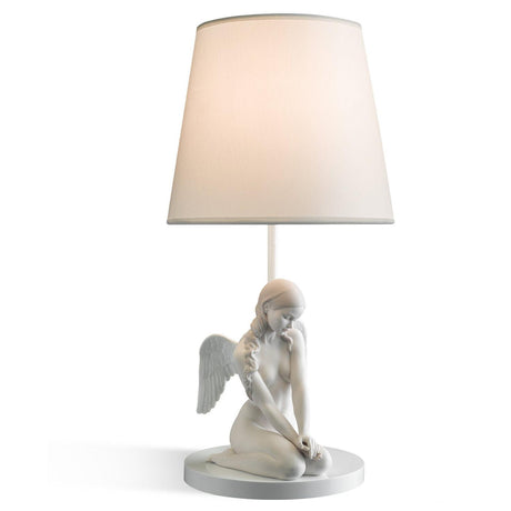 Lampada da tavolo Angelo Bello Lladrò in porcellana 49x25 cm