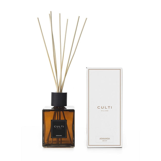 Diffusore a bastoncini Culti Milano in vetro squadrato 1L Aramara