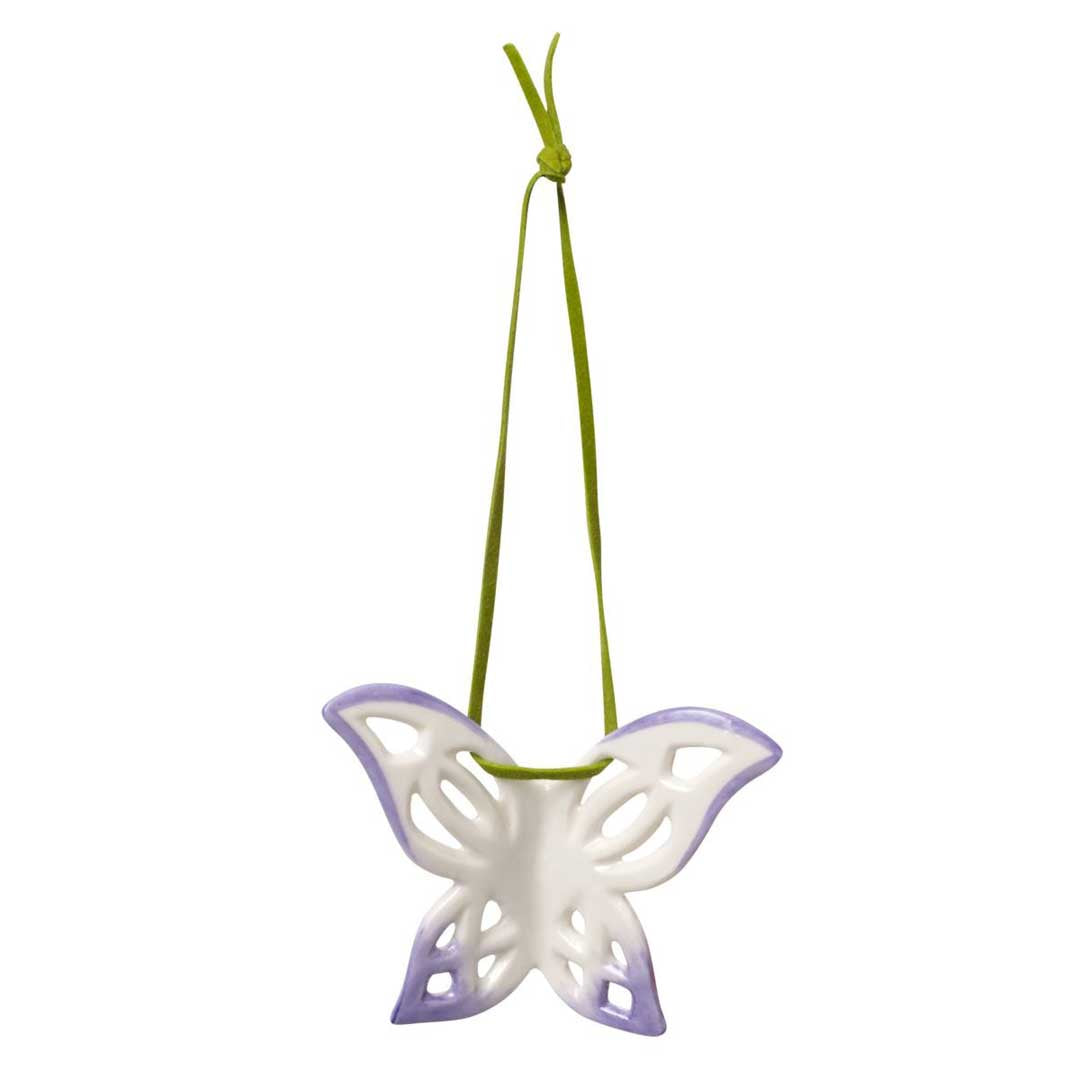 Pendaglio Farfalla Villeroy & Boch in porcellana decorata 6 cm