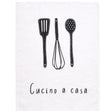 Canovaccio Cucina A Casa Simple Day in lino bianco 50x68 cm