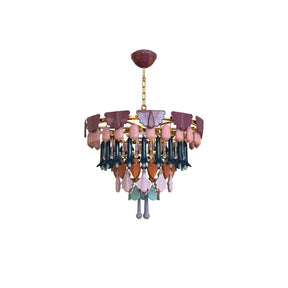 Lampada a sospensione Seasons Lladrò in porcellana colorata 65x70 cm