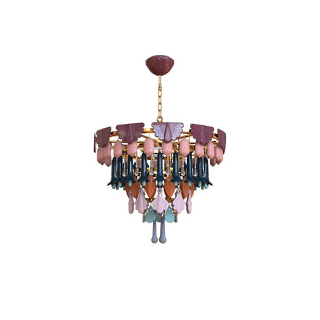 Lampada a sospensione Seasons Lladrò in porcellana colorata 65x70 cm