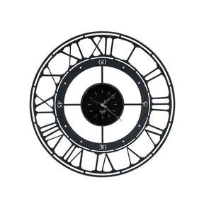 Orologio da parete Koros 70 Arti e Mestieri in metallo nero design moderno