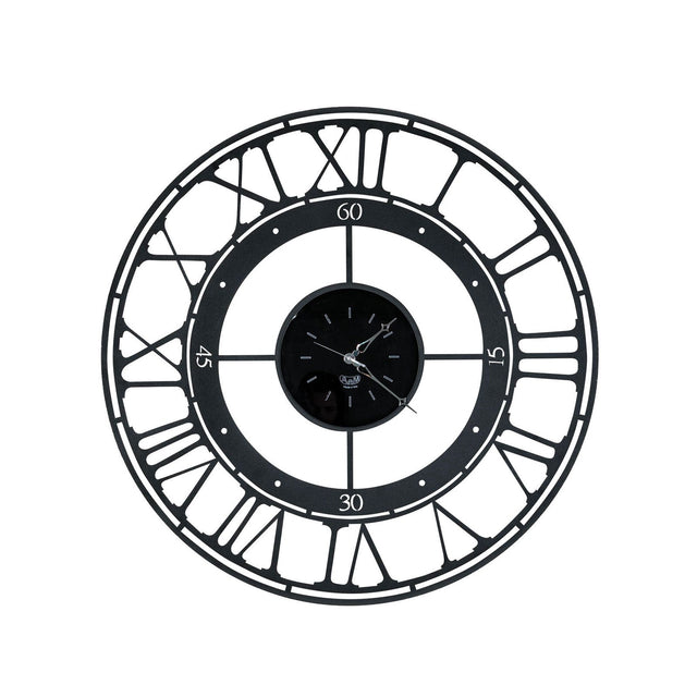 Orologio da parete Koros 70 Arti e Mestieri in metallo nero design moderno