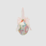 Uovo di Pasqua da appendere EDG in tessuto rosa 20x15 cm