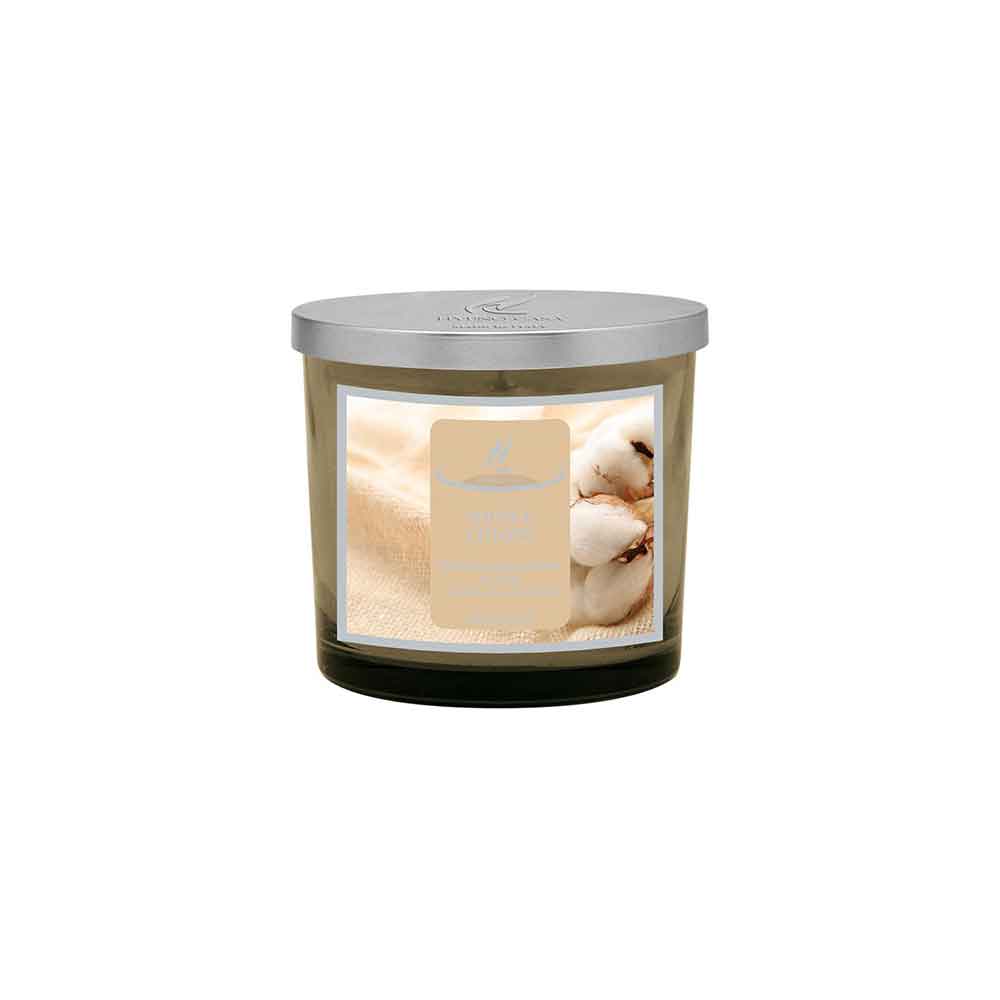 Candela profumata Hypno Casa in cera di soia e vetro colorato 200 gr