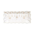 Vassoio rettangolare Easy Life in porcellana con decori natalizi oro 40x18 cm