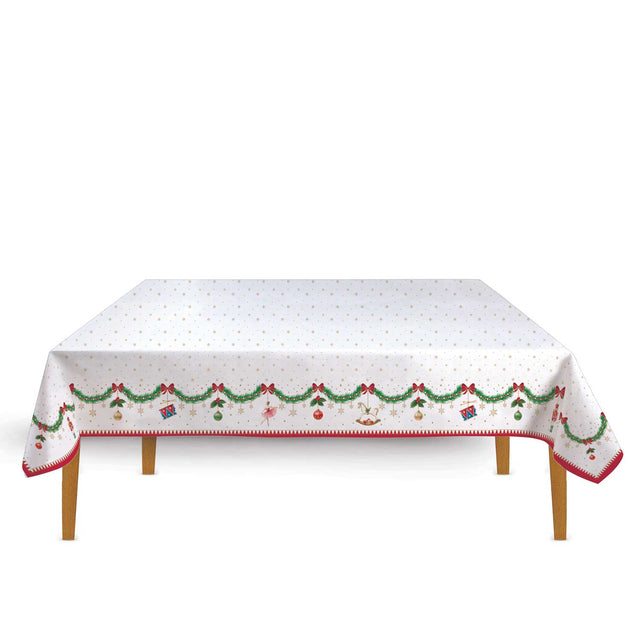 Tovaglia natalizia Easy Life in cotone decoro Schiaccianoci 250x145 cm