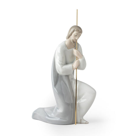 Statuina San Giuseppe Lladrò in porcellana lucida 23x14 cm