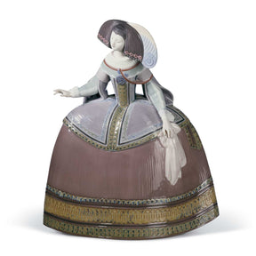 Statuina Damigella Menina Lladrò in porcellana brillante 30 cm