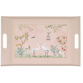 Vassoio con manici Easy Life in melamina decoro floreale 54x35 cm