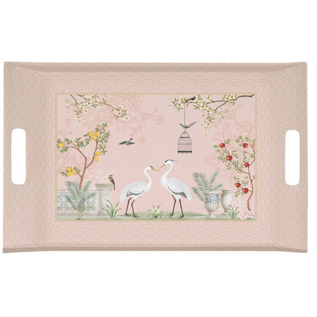 Vassoio con manici Easy Life in melamina decoro floreale 54x35 cm