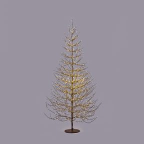Albero di Natale Faggio Rich EDG in metallo nero con 2690 microled 210 cm