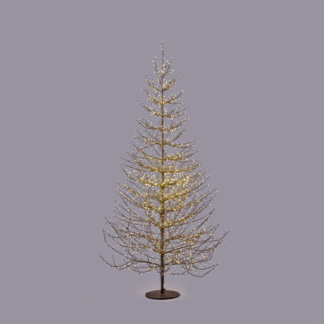 Albero di Natale Faggio Rich EDG in metallo nero con 2690 microled 210 cm