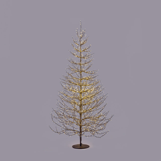 Albero di Natale Faggio Rich EDG in metallo nero con 2690 microled 210 cm