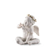 Statuina Angelo con farfalla Lladrò in porcellana opaca 35x29 cm