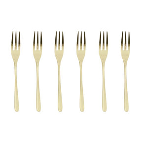 Set forchette dessert Sambonet acciaio inox color champagne 6 pezzi