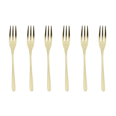Set forchette dessert Sambonet acciaio inox color champagne 6 pezzi