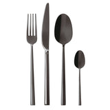 SAMBONET Rock Black Nero Servizio Tavola Set Posate 24 Pezzi PVD Acciaio Inox