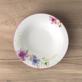 Set 6 piatti fondi Villeroy & Boch in porcellana decoro floreale 23 cm