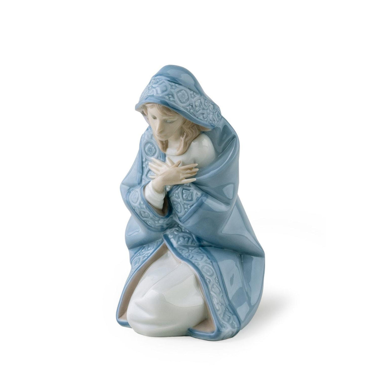Statuina Vergine Maria Lladrò in porcellana colori pastello 18x13 cm