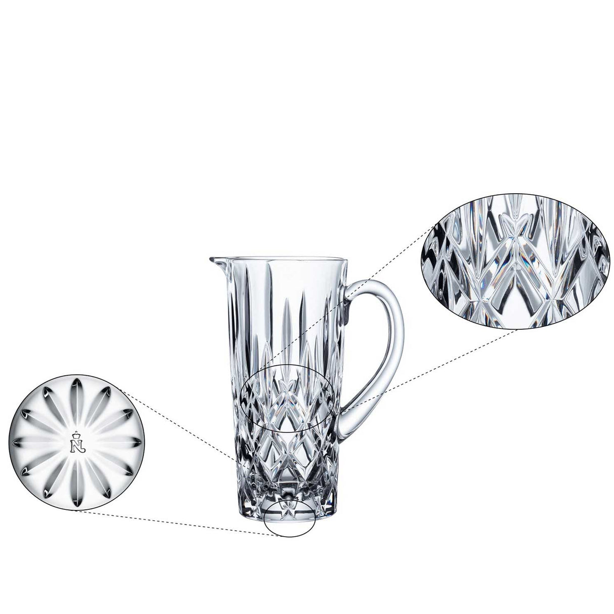 NACHTMANN Brocca Caraffa Brocca Noblesse 1 Litro Cristallo