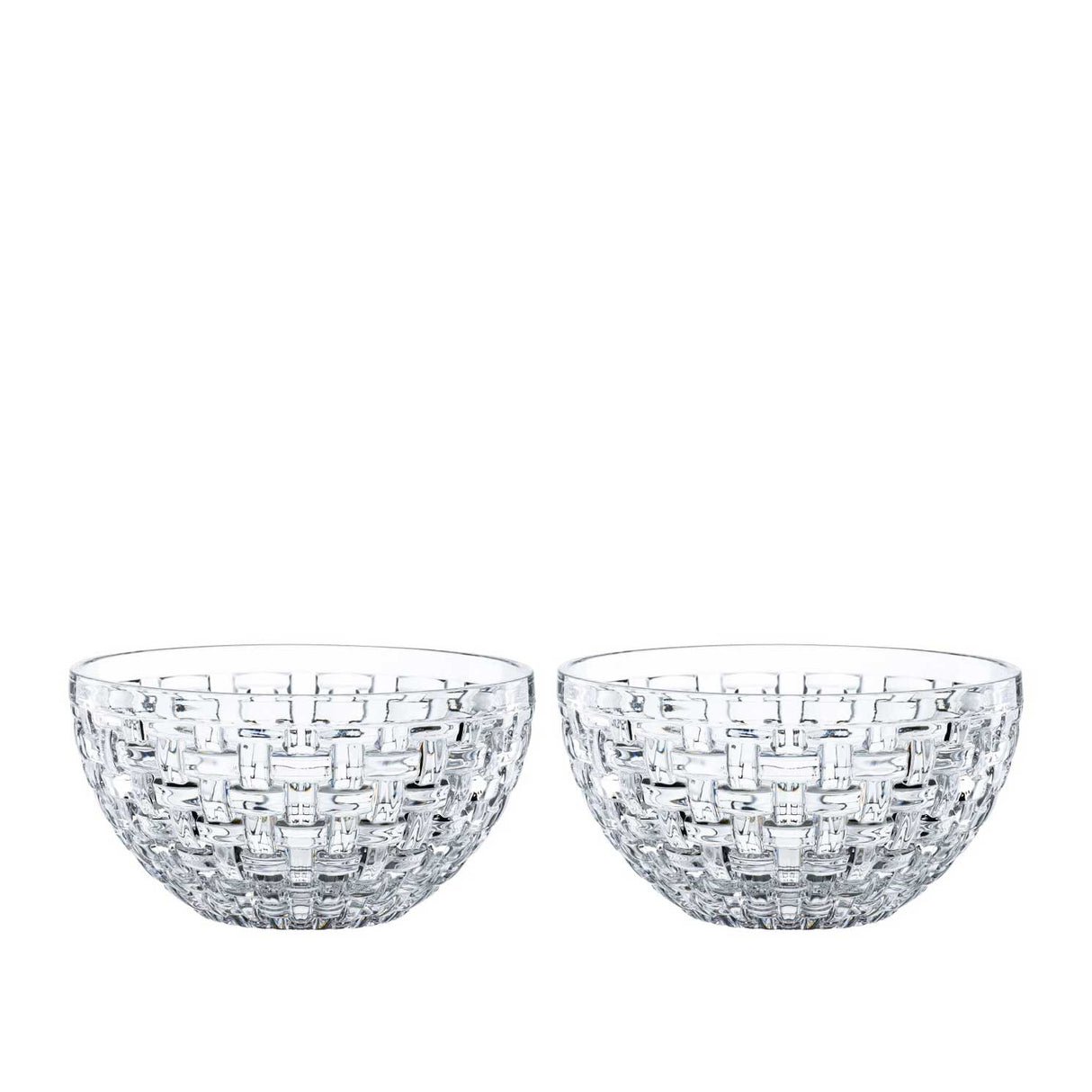 Set 2 ciotole Bossa Nova Nachtmann in cristallo con motivo intrecciato 15 cm